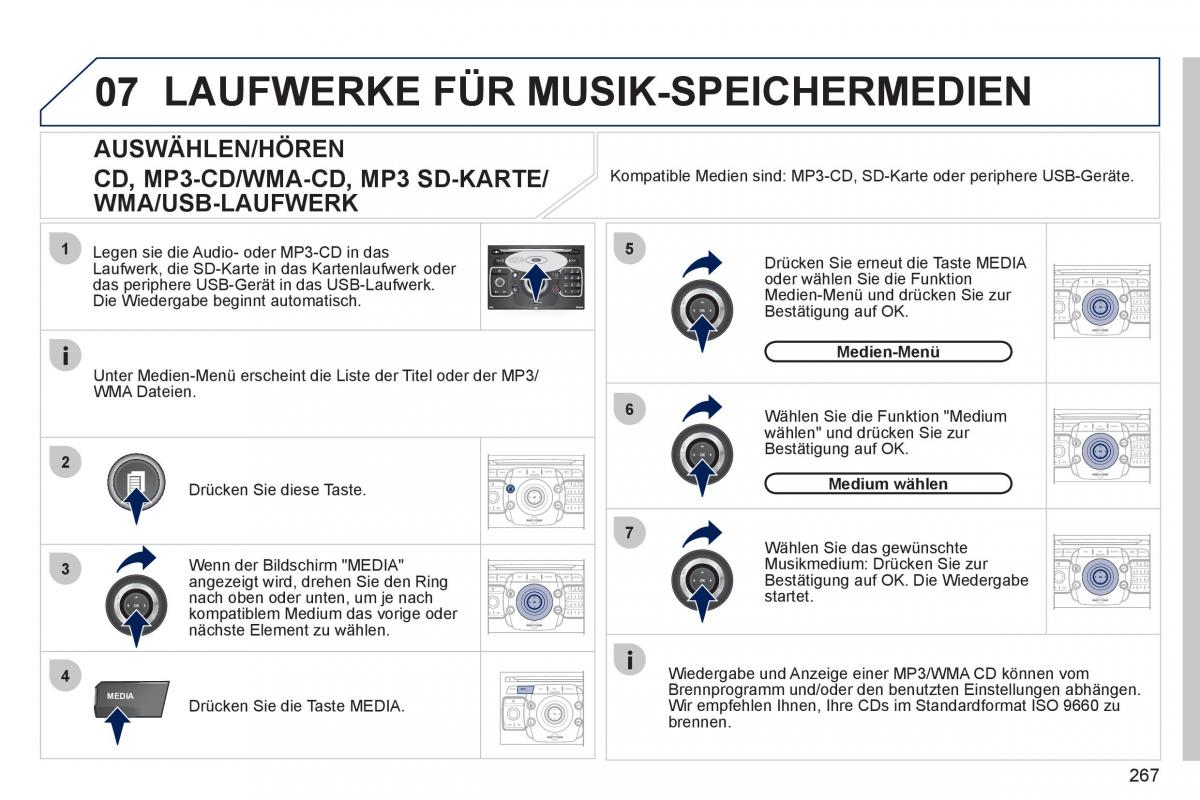 Peugeot 308 SW I 1 Handbuch / page 269