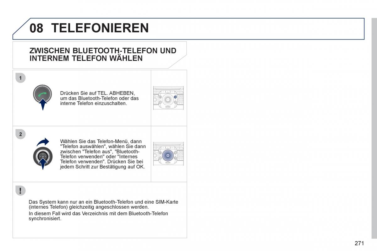 Peugeot 308 SW I 1 Handbuch / page 273