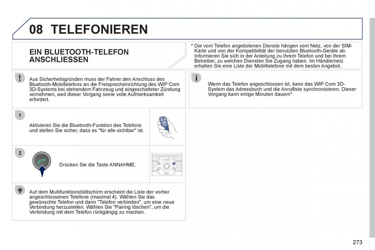 Peugeot 308 SW I 1 Handbuch / page 275