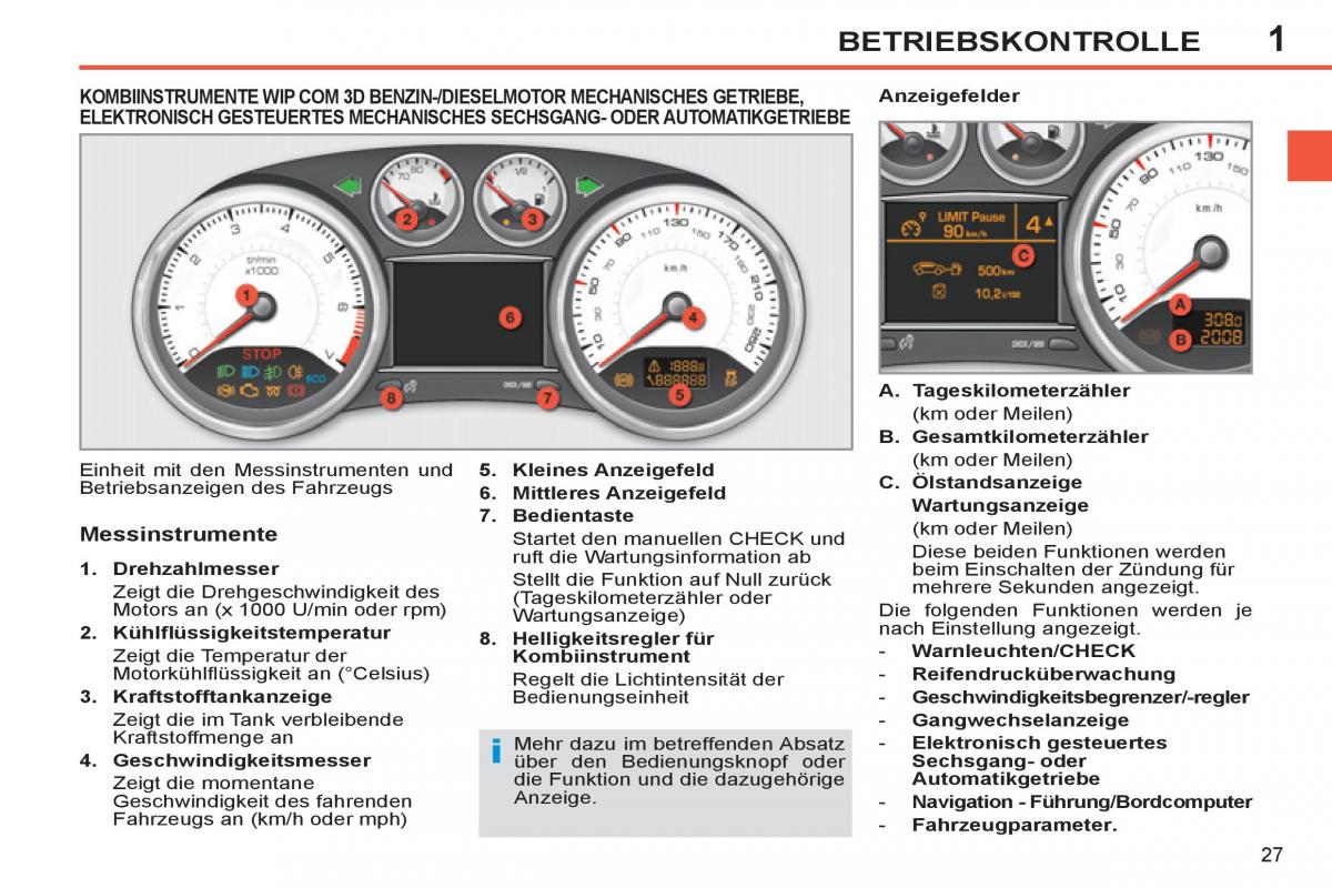 Peugeot 308 SW I 1 Handbuch / page 29