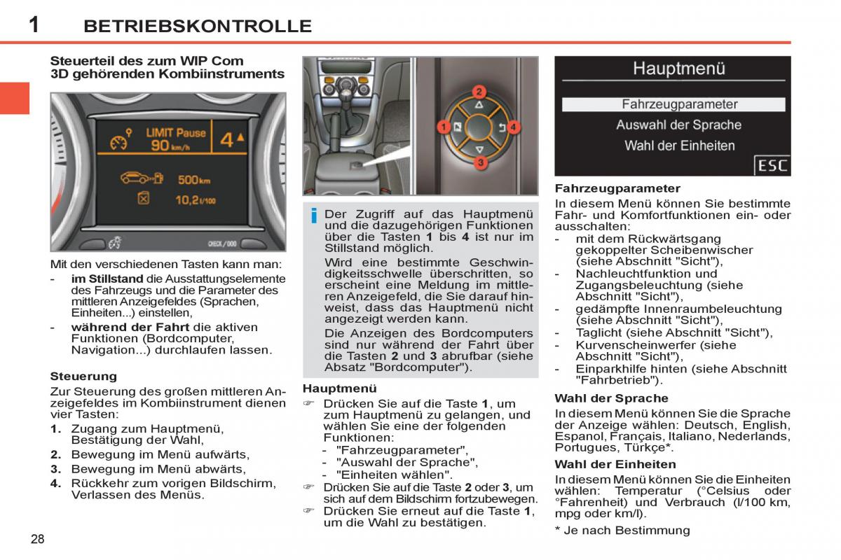 Peugeot 308 SW I 1 Handbuch / page 30