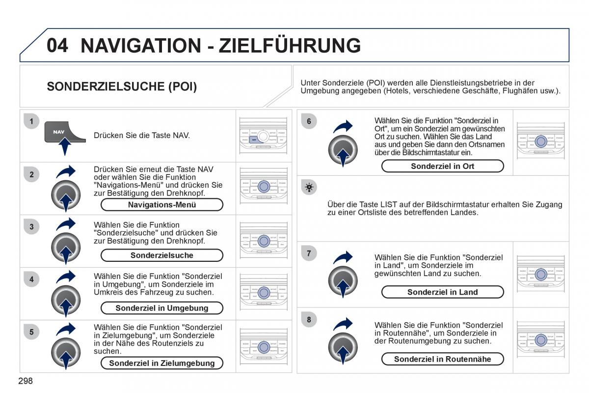 Peugeot 308 SW I 1 Handbuch / page 300