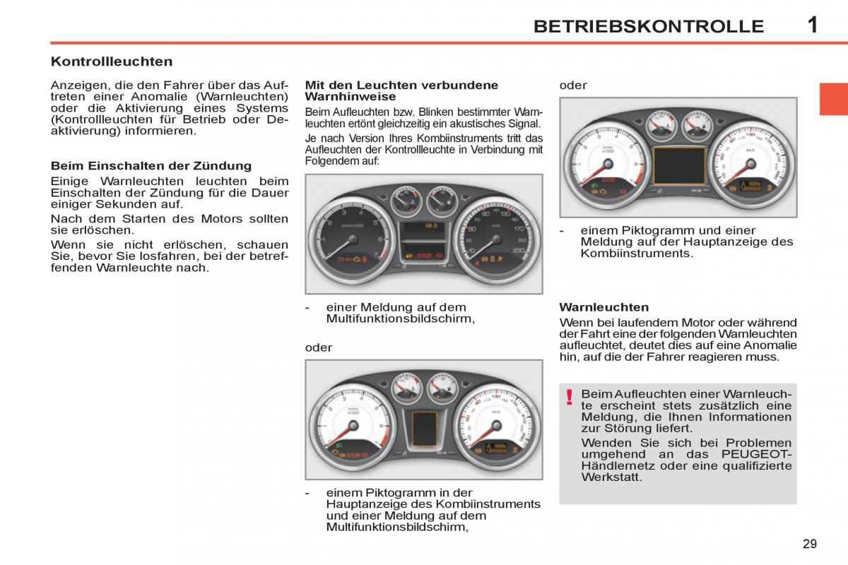 Peugeot 308 SW I 1 Handbuch / page 31