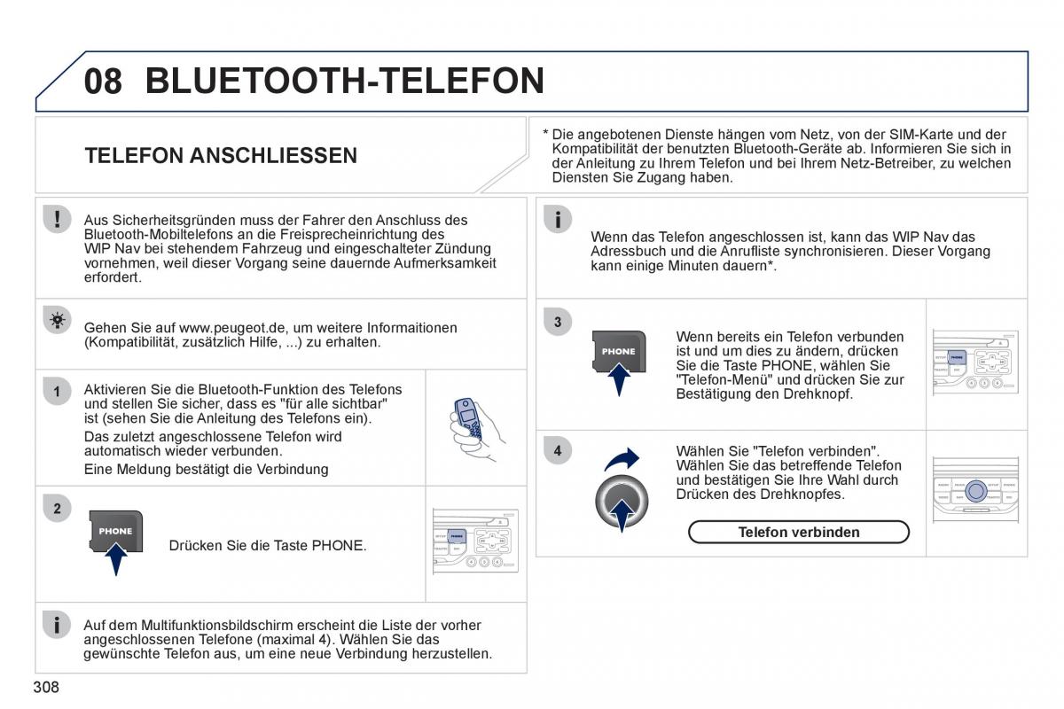 Peugeot 308 SW I 1 Handbuch / page 310