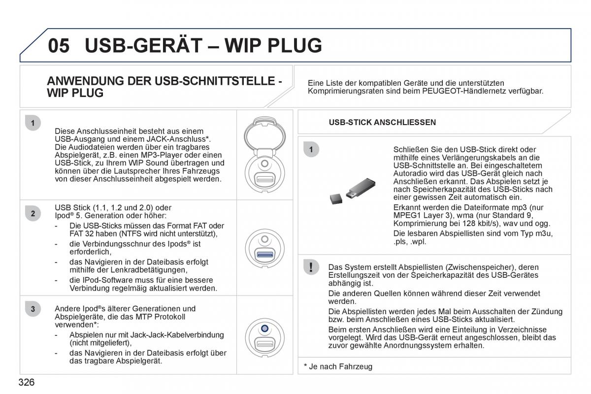 Peugeot 308 SW I 1 Handbuch / page 328