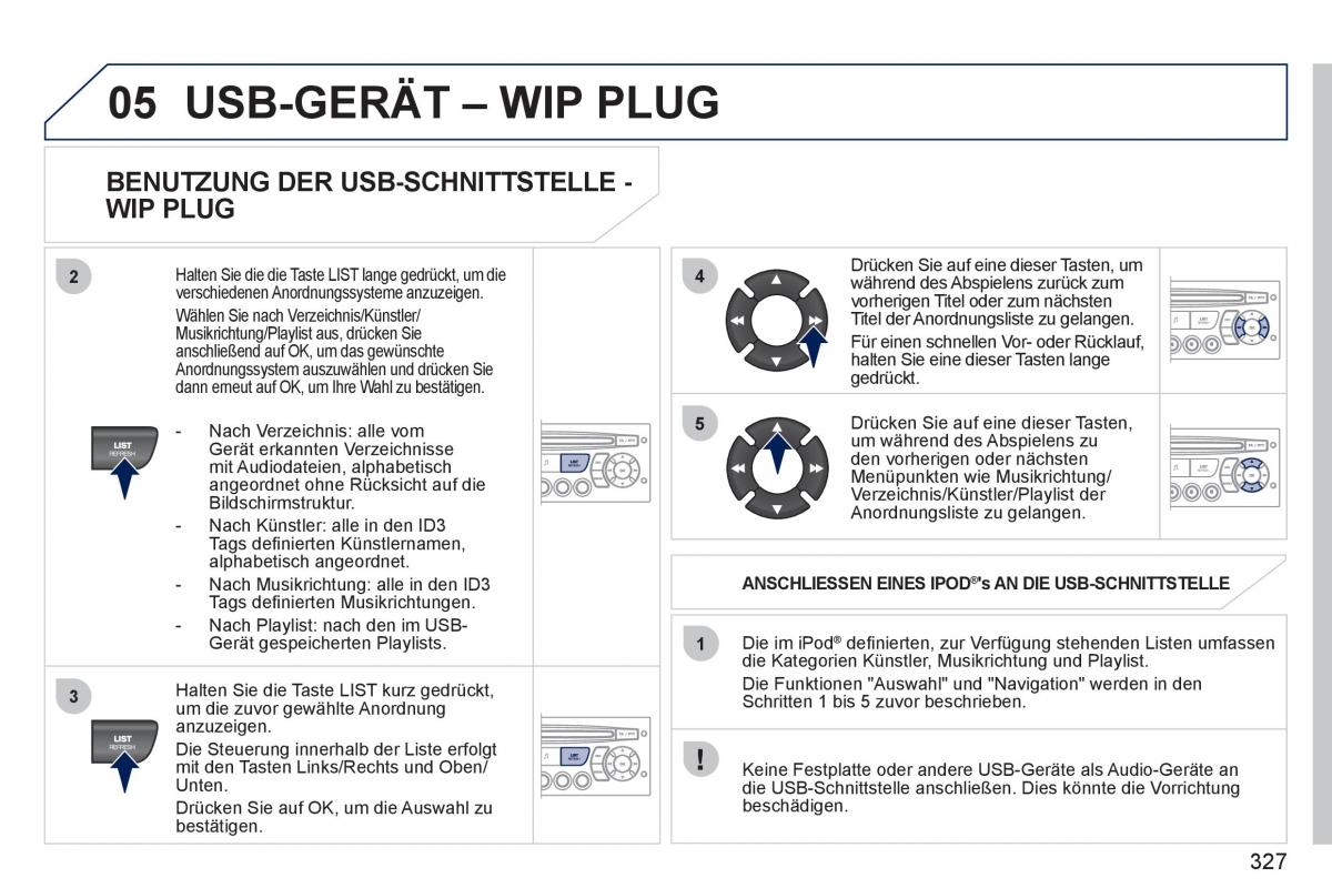 Peugeot 308 SW I 1 Handbuch / page 329