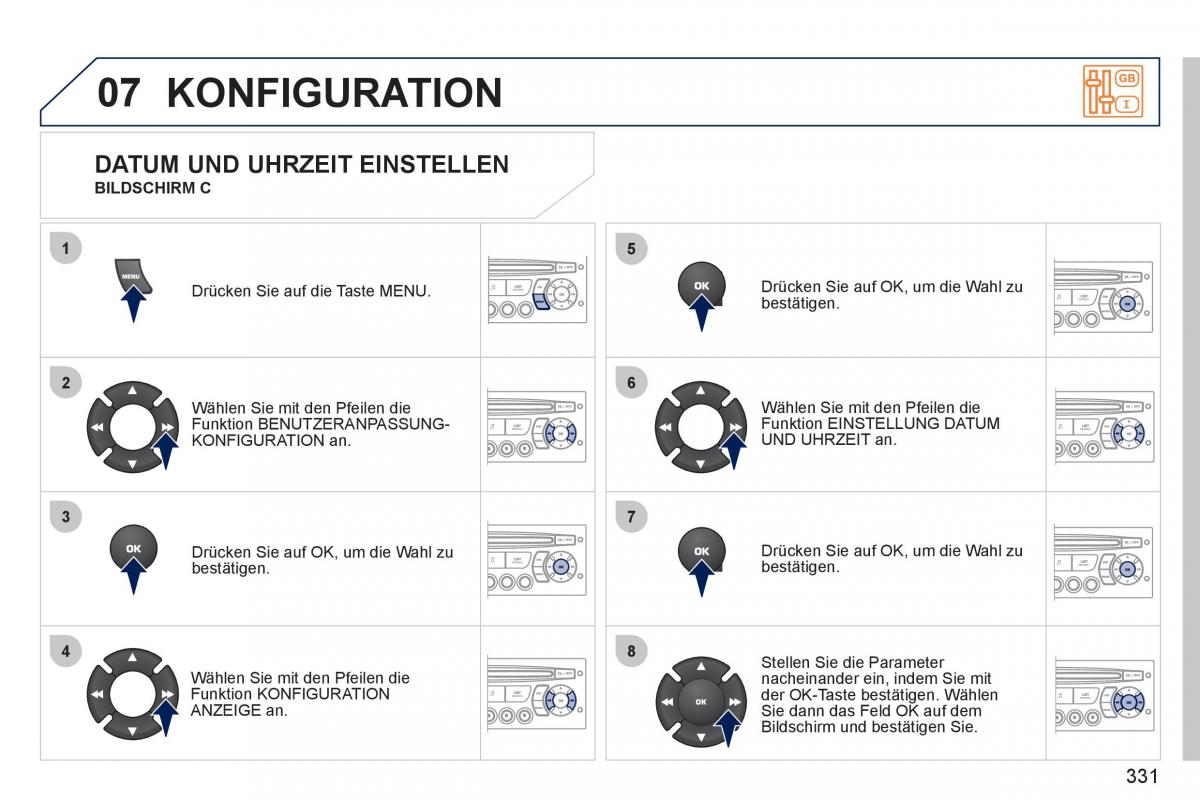 Peugeot 308 SW I 1 Handbuch / page 333