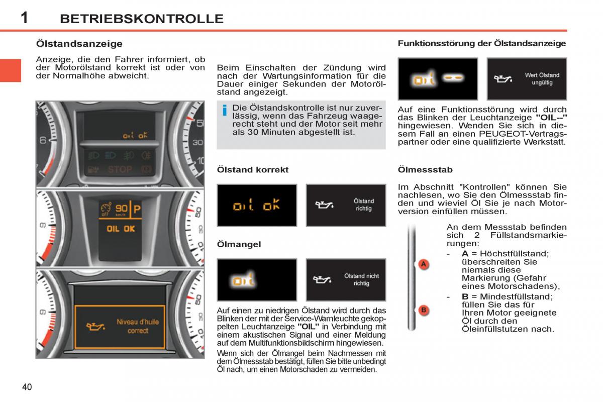 Peugeot 308 SW I 1 Handbuch / page 42