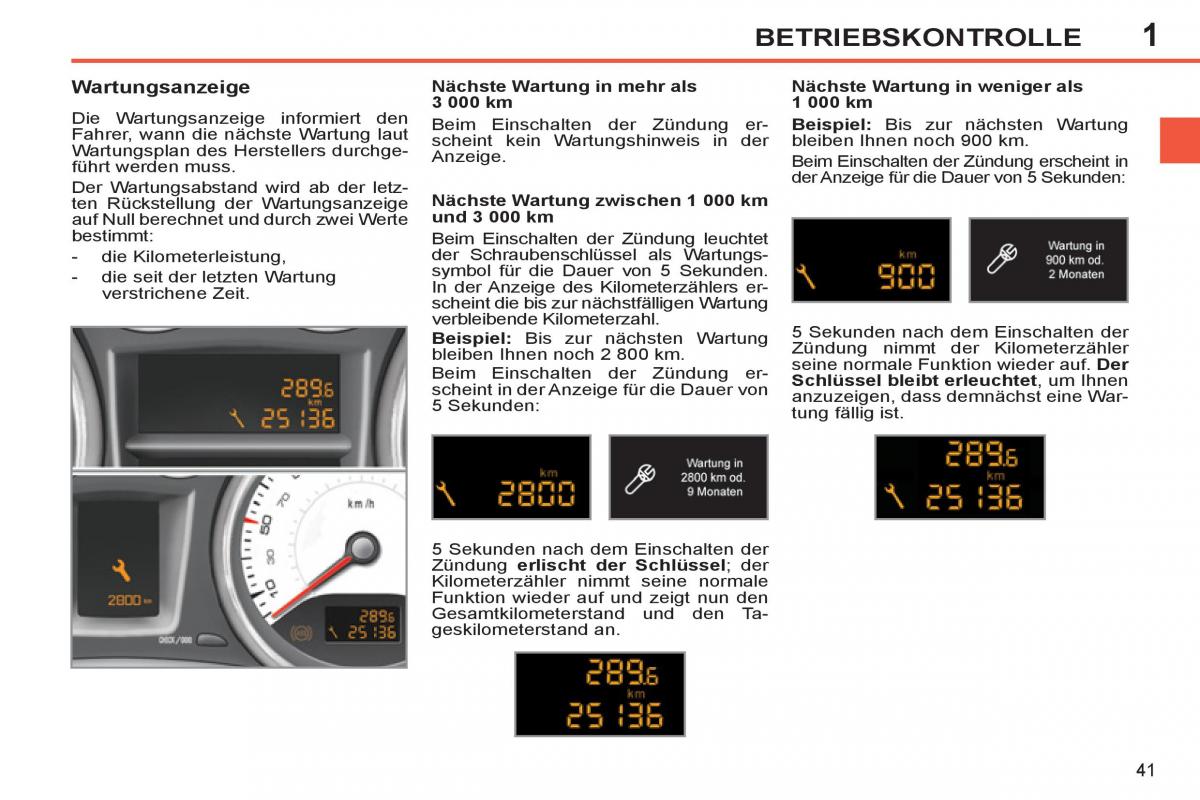 Peugeot 308 SW I 1 Handbuch / page 43