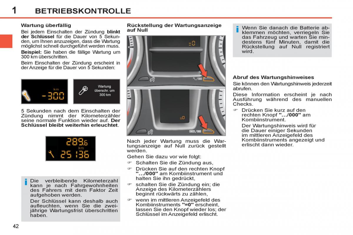 Peugeot 308 SW I 1 Handbuch / page 44