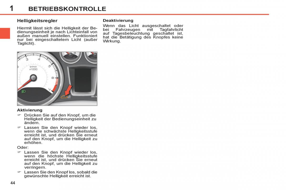 Peugeot 308 SW I 1 Handbuch / page 46