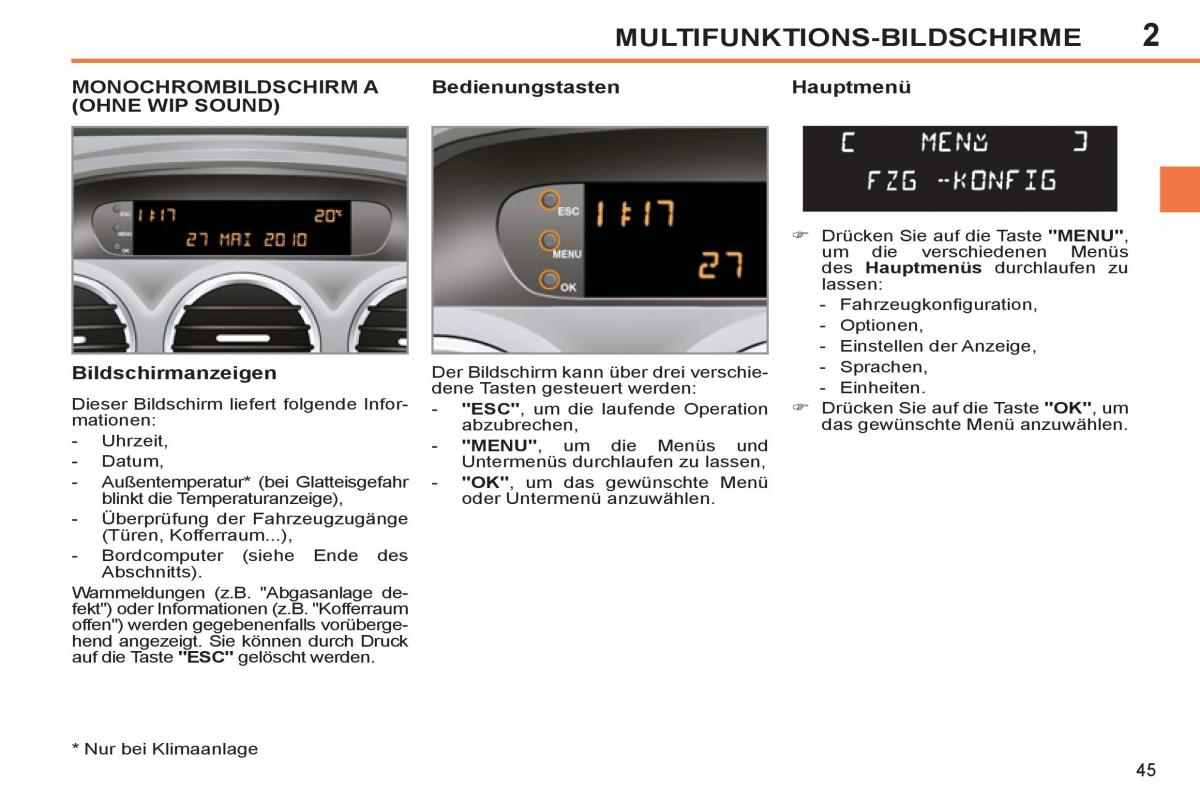 Peugeot 308 SW I 1 Handbuch / page 47