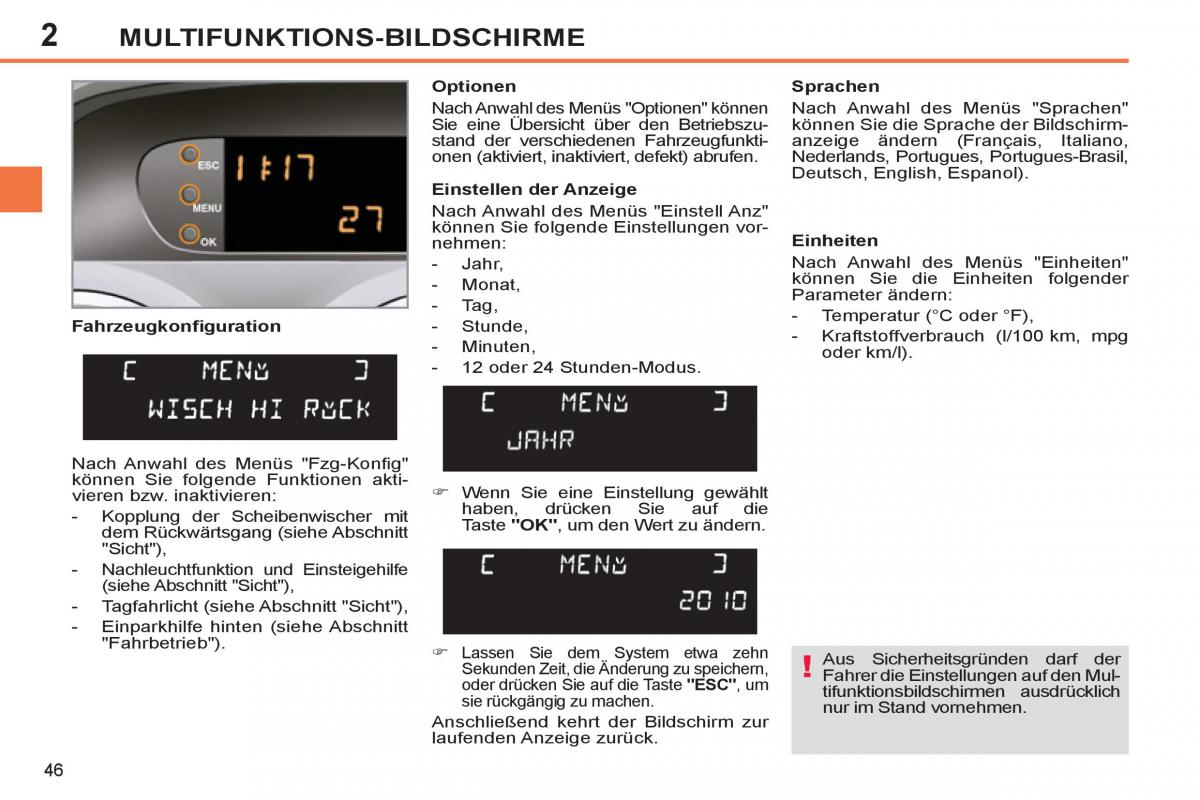 Peugeot 308 SW I 1 Handbuch / page 48