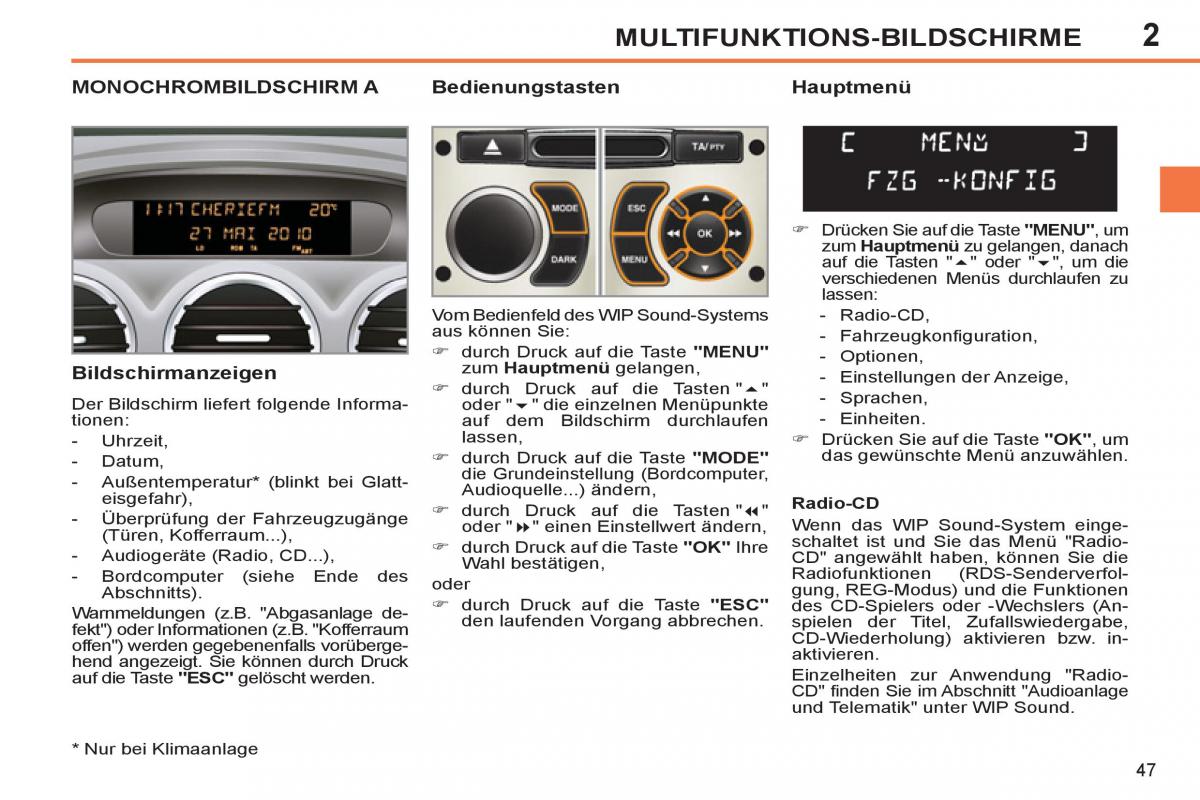 Peugeot 308 SW I 1 Handbuch / page 49