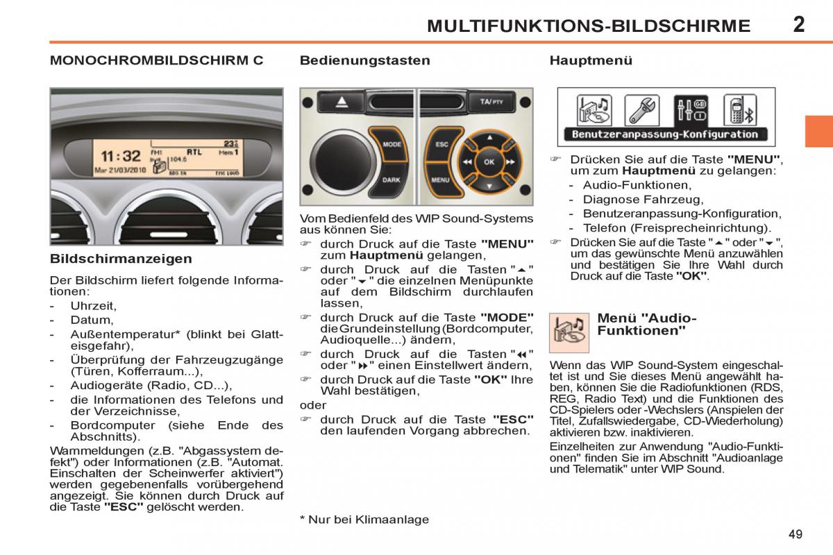 Peugeot 308 SW I 1 Handbuch / page 51