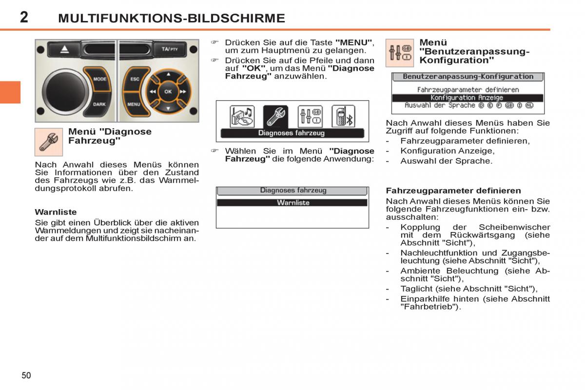 Peugeot 308 SW I 1 Handbuch / page 52