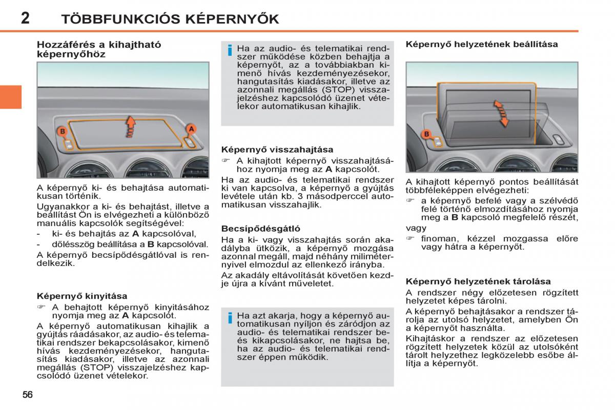 Peugeot 308 SW I 1 Kezelesi utmutato / page 58