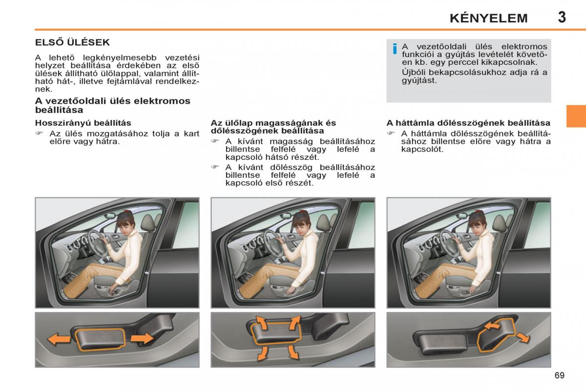 Peugeot 308 SW I 1 Kezelesi utmutato / page 71