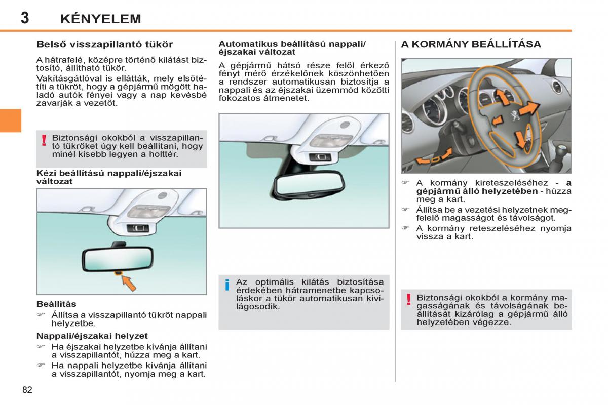 Peugeot 308 SW I 1 Kezelesi utmutato / page 84