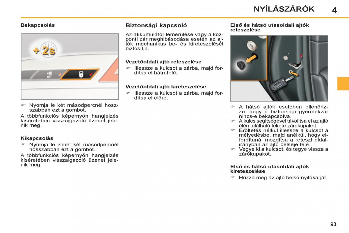 Peugeot 308 SW I 1 Kezelesi utmutato / page 95