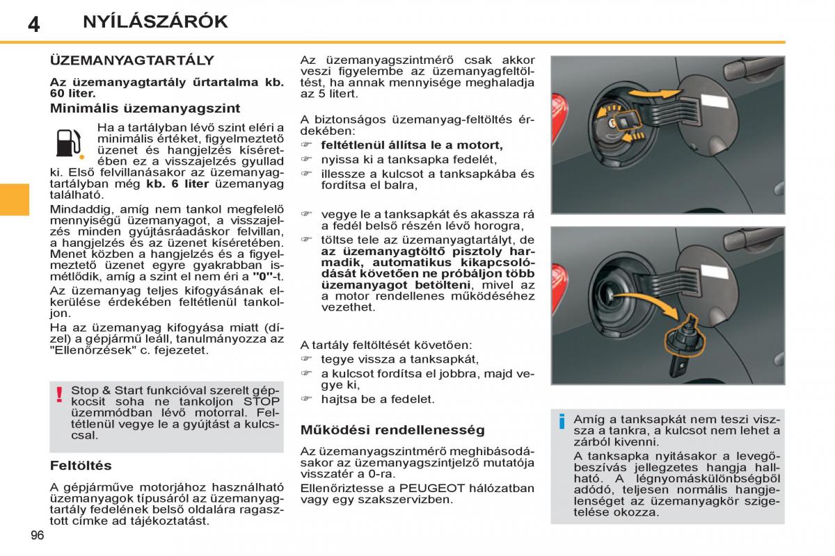 Peugeot 308 SW I 1 Kezelesi utmutato / page 98