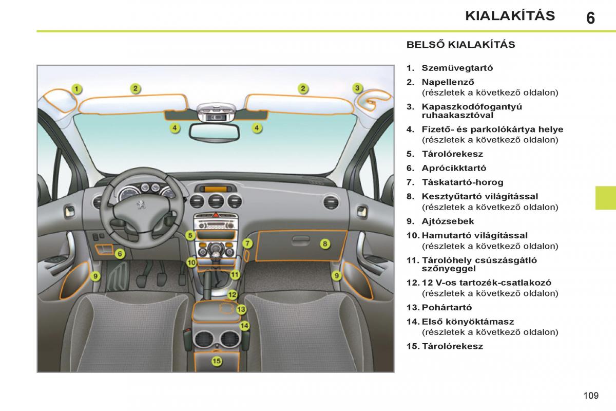 Peugeot 308 SW I 1 Kezelesi utmutato / page 111