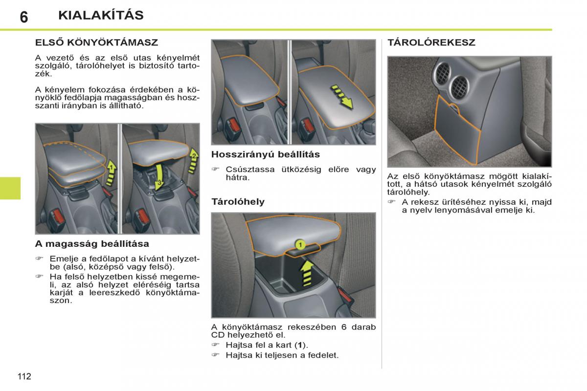 Peugeot 308 SW I 1 Kezelesi utmutato / page 114