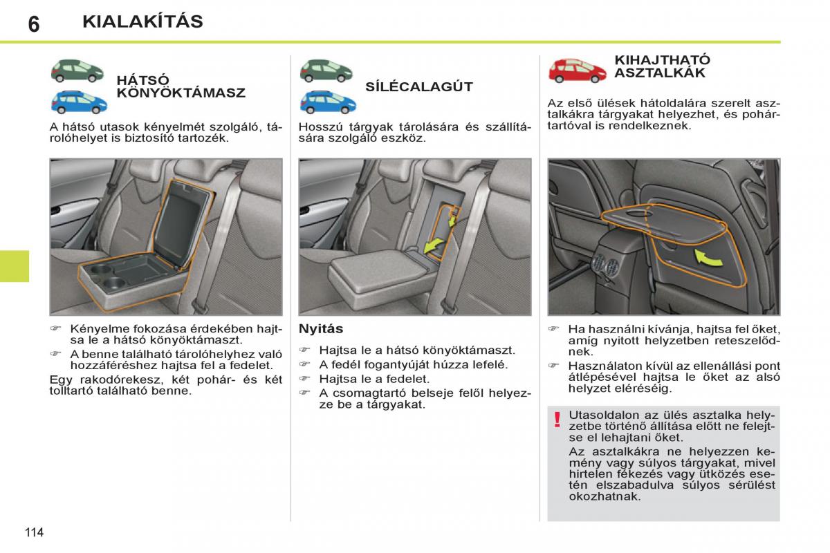 Peugeot 308 SW I 1 Kezelesi utmutato / page 116