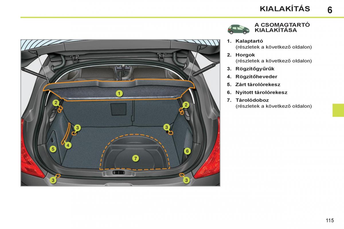 Peugeot 308 SW I 1 Kezelesi utmutato / page 117