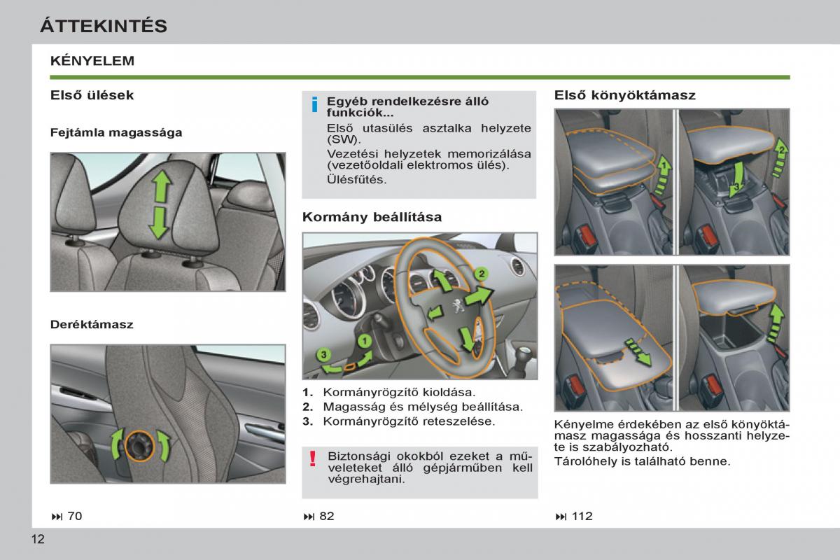 Peugeot 308 SW I 1 Kezelesi utmutato / page 14