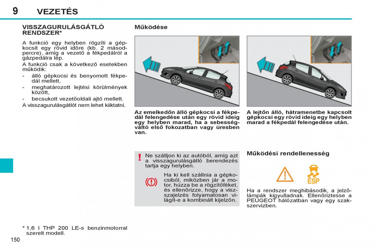 Peugeot 308 SW I 1 Kezelesi utmutato / page 152