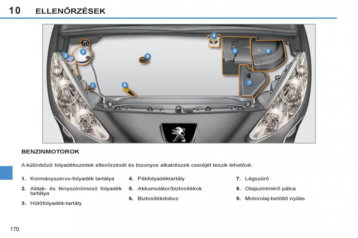 Peugeot 308 SW I 1 Kezelesi utmutato / page 172