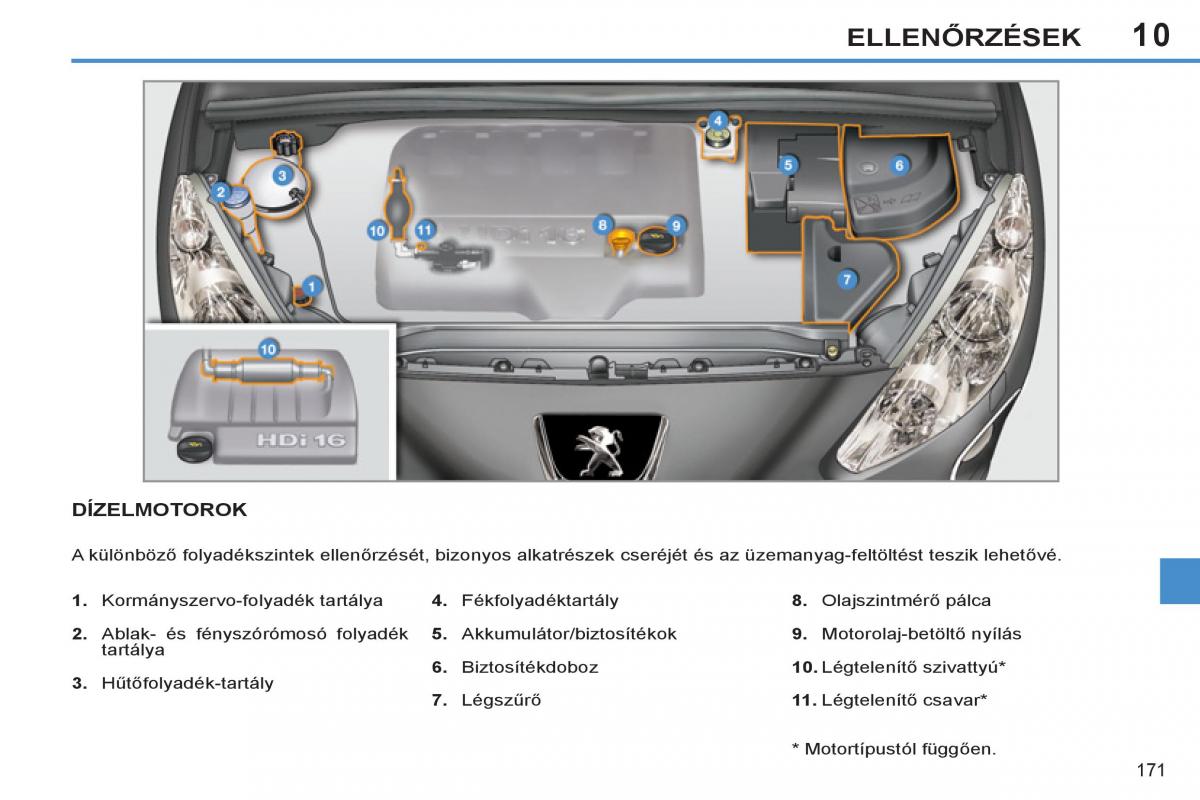 Peugeot 308 SW I 1 Kezelesi utmutato / page 173