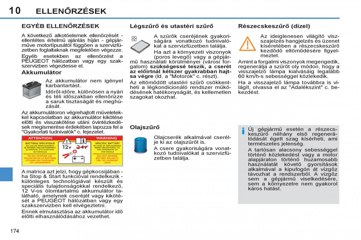 Peugeot 308 SW I 1 Kezelesi utmutato / page 176