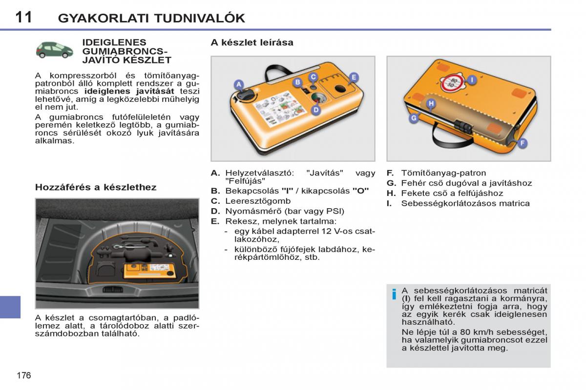 Peugeot 308 SW I 1 Kezelesi utmutato / page 178