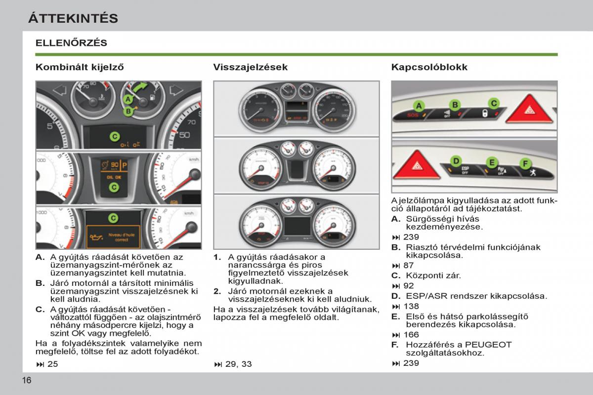 Peugeot 308 SW I 1 Kezelesi utmutato / page 18