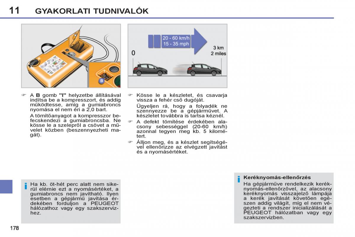 Peugeot 308 SW I 1 Kezelesi utmutato / page 180