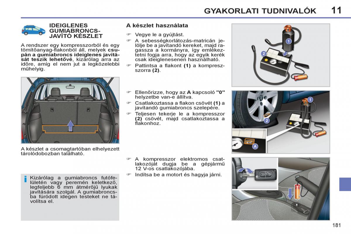 Peugeot 308 SW I 1 Kezelesi utmutato / page 183