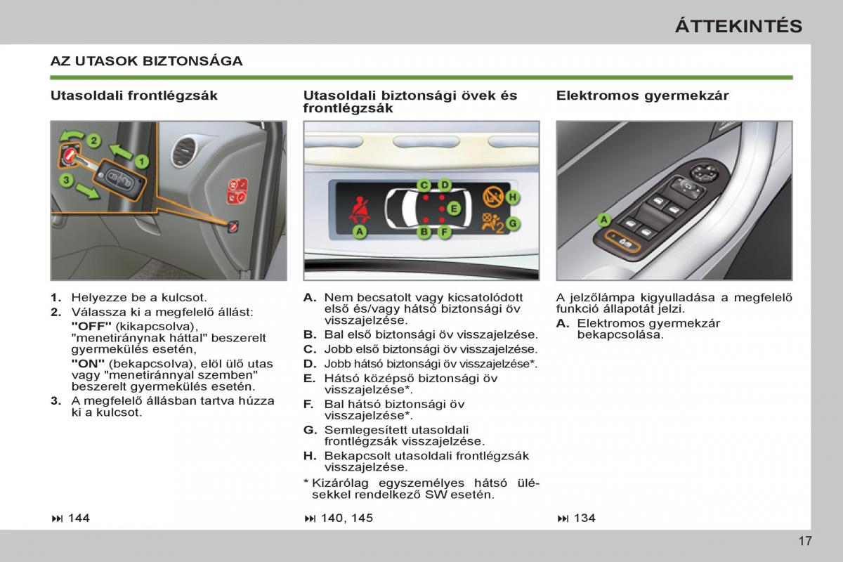 Peugeot 308 SW I 1 Kezelesi utmutato / page 19