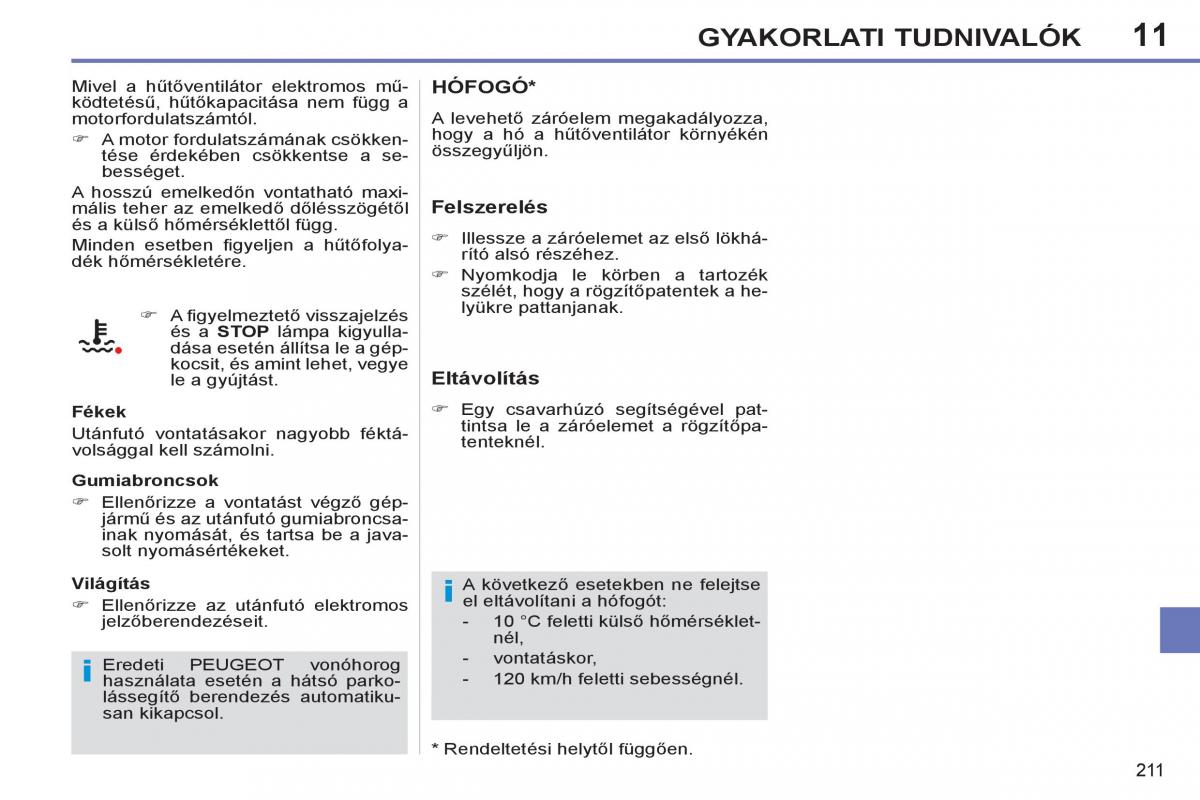 Peugeot 308 SW I 1 Kezelesi utmutato / page 213