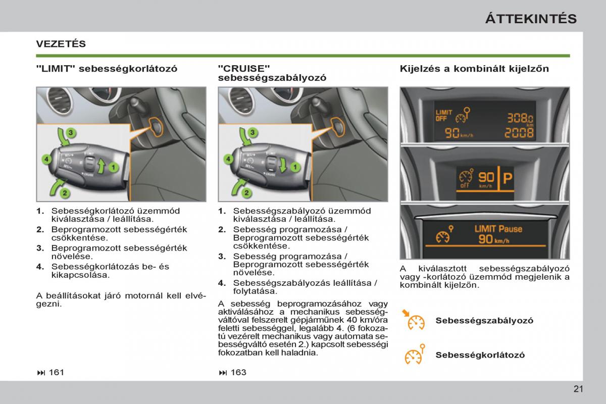 Peugeot 308 SW I 1 Kezelesi utmutato / page 23