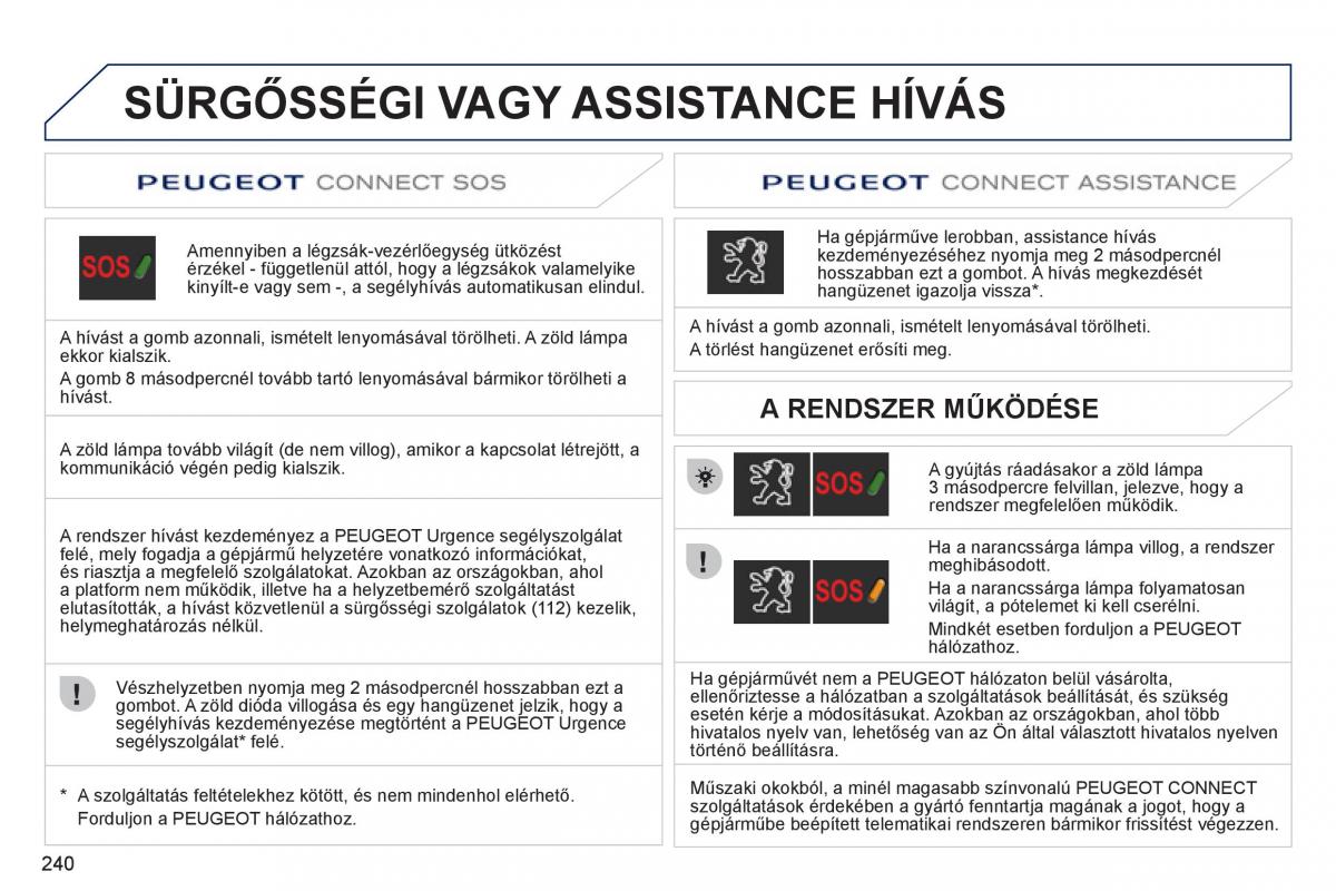 Peugeot 308 SW I 1 Kezelesi utmutato / page 242