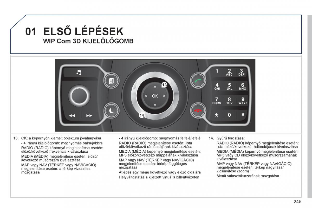 Peugeot 308 SW I 1 Kezelesi utmutato / page 247