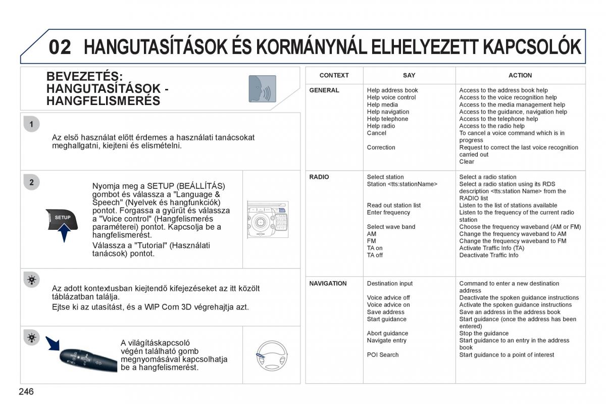 Peugeot 308 SW I 1 Kezelesi utmutato / page 248