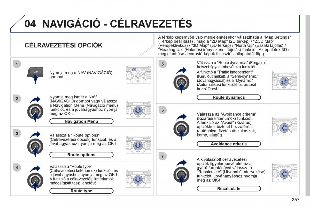 Peugeot 308 SW I 1 Kezelesi utmutato / page 259