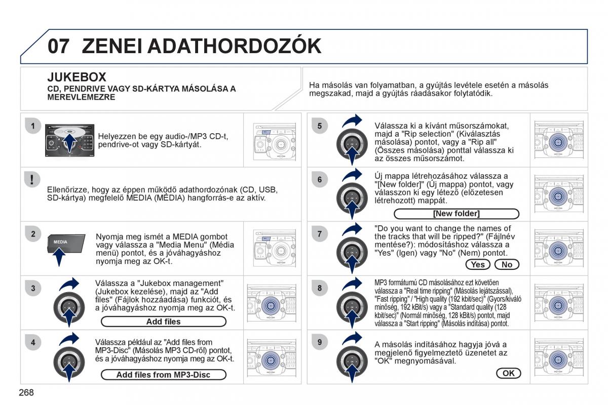 Peugeot 308 SW I 1 Kezelesi utmutato / page 270