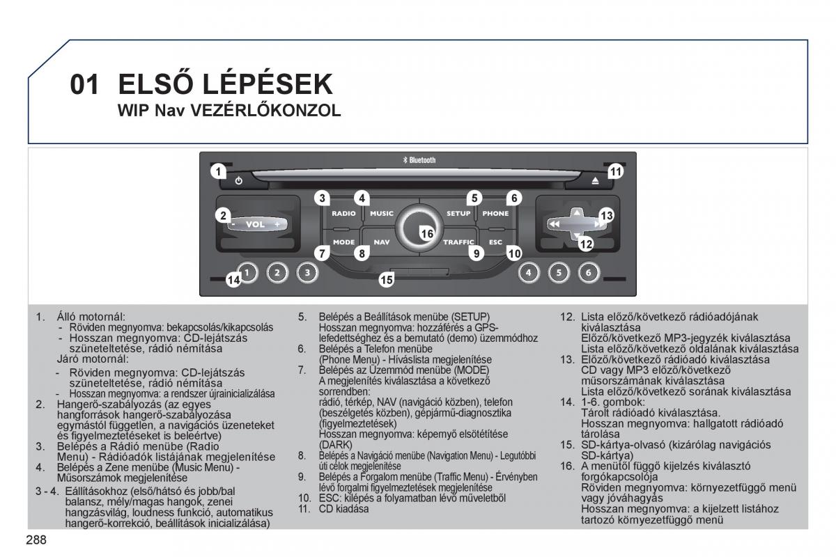 Peugeot 308 SW I 1 Kezelesi utmutato / page 290