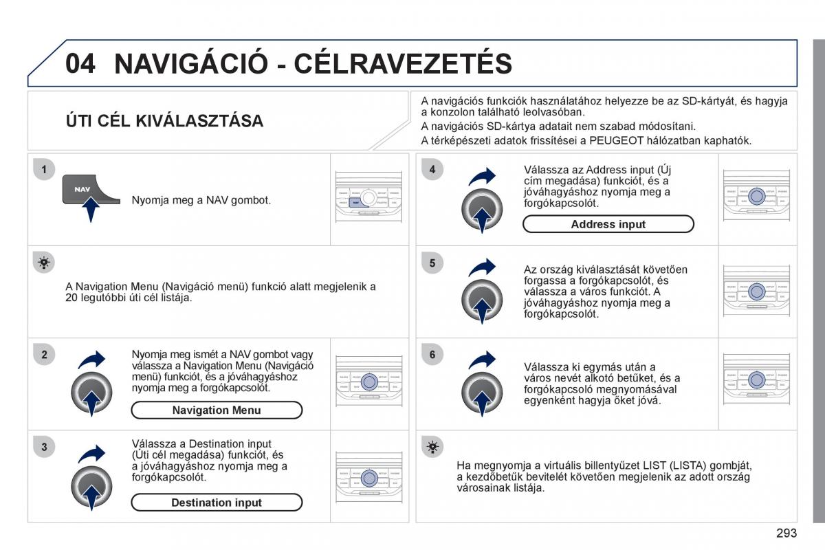 Peugeot 308 SW I 1 Kezelesi utmutato / page 295