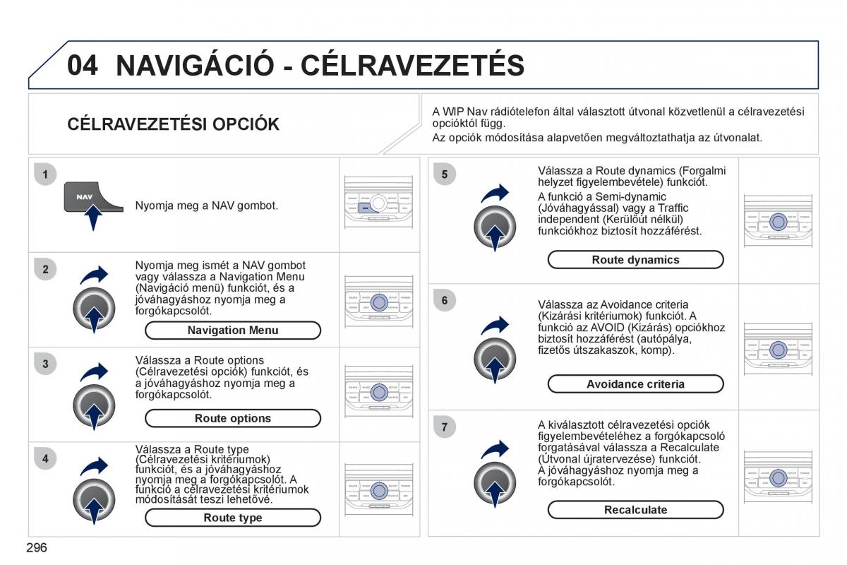 Peugeot 308 SW I 1 Kezelesi utmutato / page 298