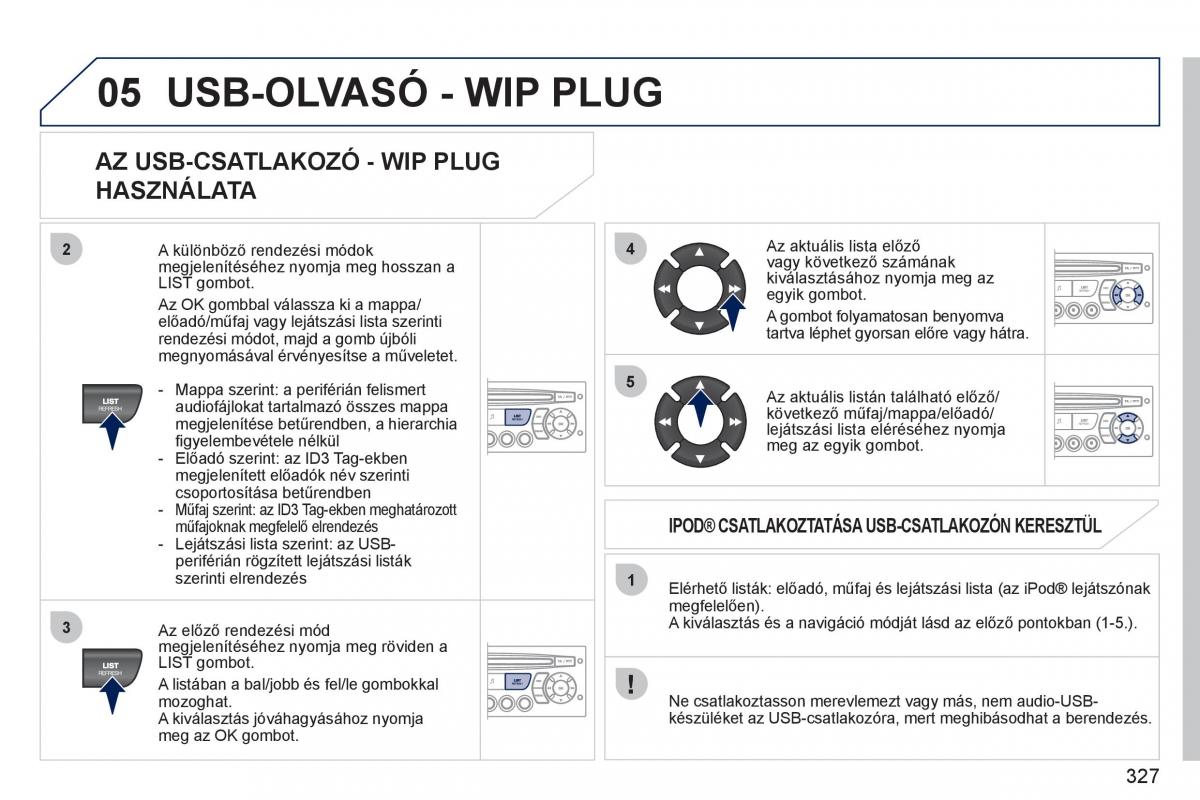 Peugeot 308 SW I 1 Kezelesi utmutato / page 329